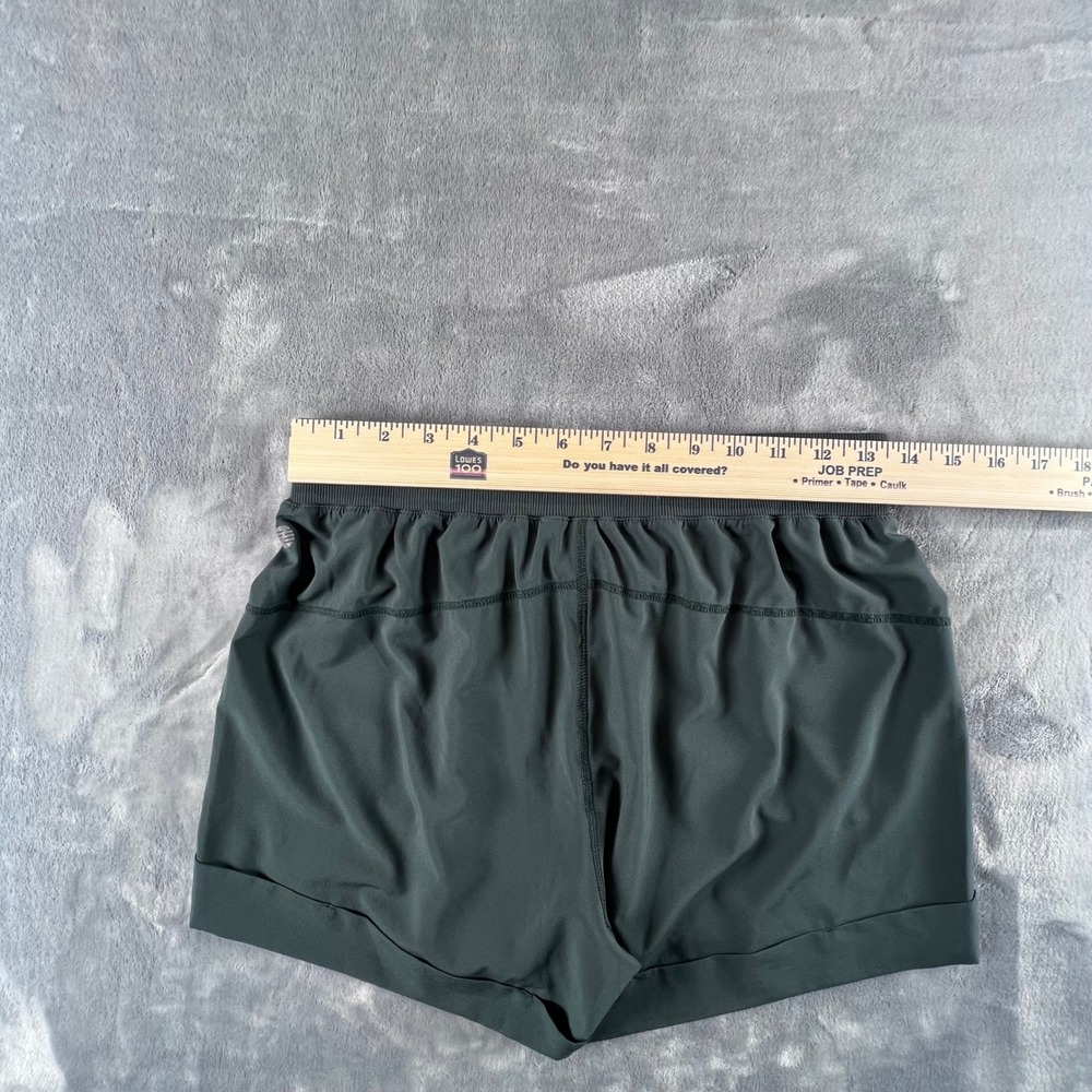Z by Zella Shorts Women S Green Cuffed Drawstring Athletic Activewear Pocketed - Picture 6 of 7